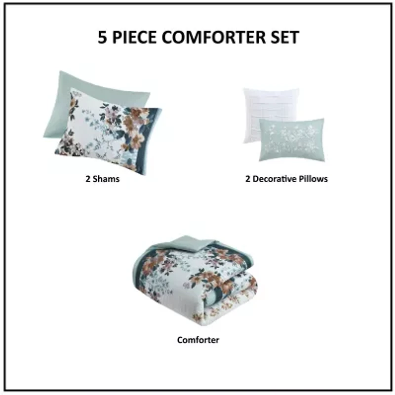 Madison Park Alaina 5-pc. Midweight Comforter Set