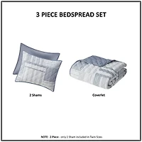Madison Park Arden Patchwork 3-pc. Hypoallergenic Quilt Set