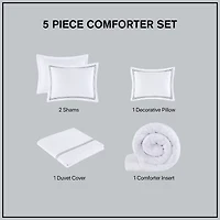 Madison Park Signature 500tc Cotton 5-pc. Midweight Embroidered Comforter Set