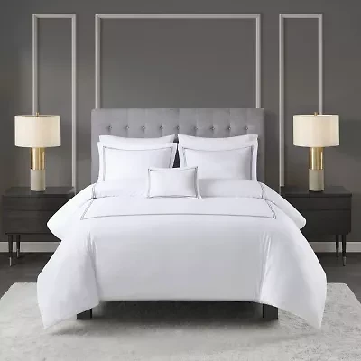 Madison Park Signature 500tc Cotton 4-pc. Embroidered Duvet Cover Set