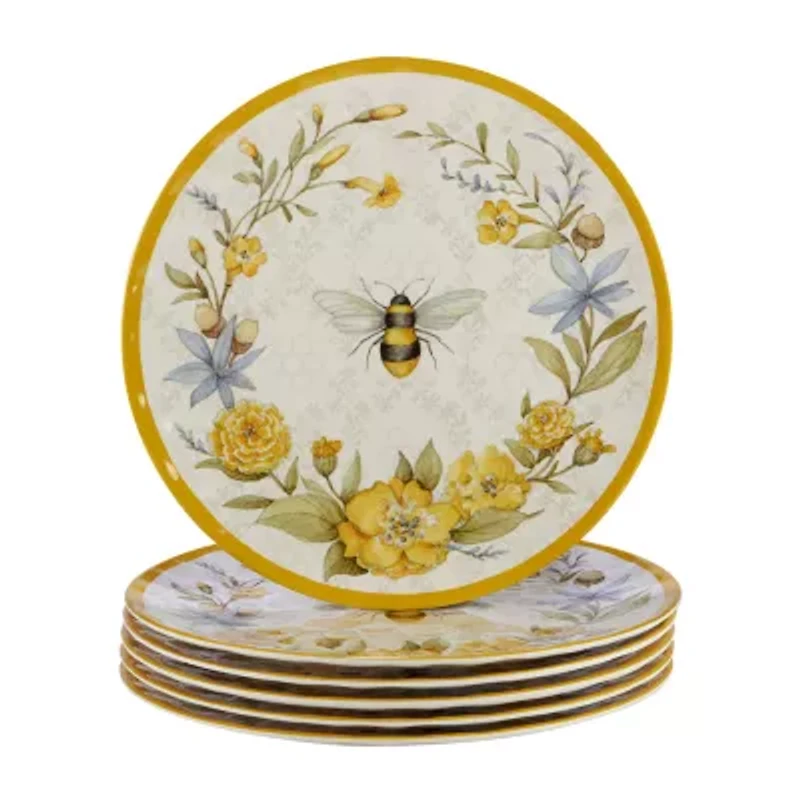 Certified International Bee Sweet 6-pc. Melamine Dinner Plate