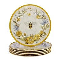 Certified International Bee Sweet 6-pc. Melamine Dinner Plate