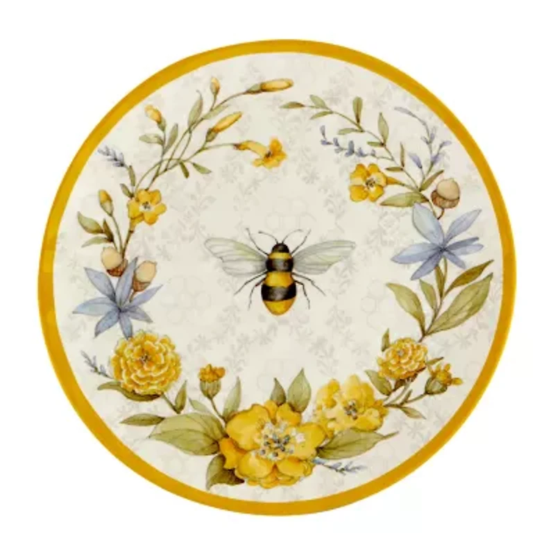 Certified International Bee Sweet 6-pc. Melamine Dinner Plate