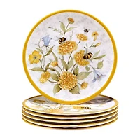 Certified International Bee Sweet 6-pc. Melamine Salad Plate