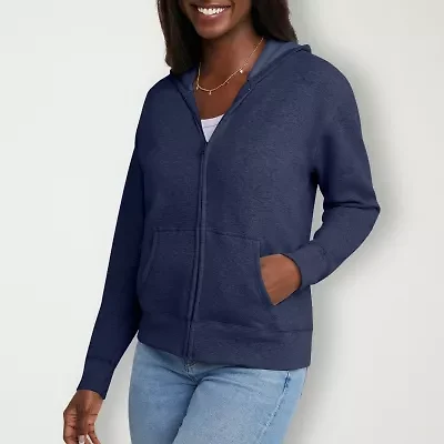 Hanes Womens Long Sleeve Fleece Zipper Active Hoodie