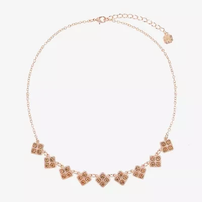 Monet Jewelry Womens Gray 17 Inch Collar Necklace