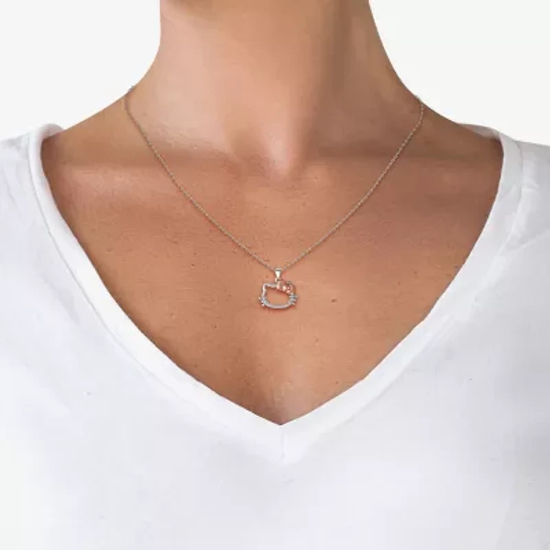 Girls Sterling Silver 18 Inch Pendant Necklace