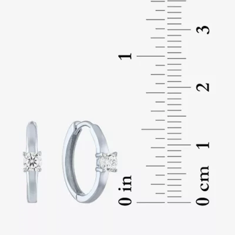 Diamond Addiction (G-H / Si2-I1) 1/4 CT. T.W. Lab Grown White Gold 13.9mm Hoop Earrings