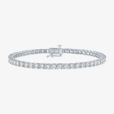 Diamond Addiction (G-H / Si2-I1) Womens 6 CT. T.W. Lab Grown White 14K Gold 7.25 Inch Tennis Bracelet