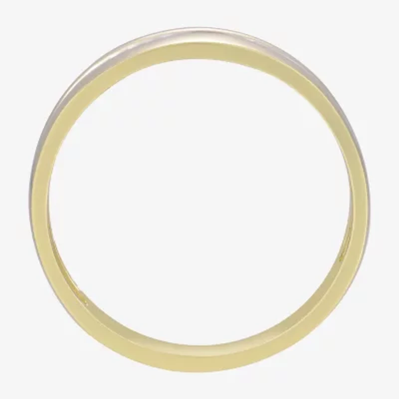 Mens Diamond-Accent 10K Yellow Gold Wedding Band