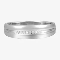 Mens Diamond-Accent 10K Yellow Gold Wedding Band