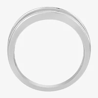 Mens 8MM 1/2 CT. T.W. Natural White Diamond 10K Gold Wedding Band