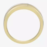 Mens 8MM 1/2 CT. T.W. Natural White Diamond 10K Gold Wedding Band