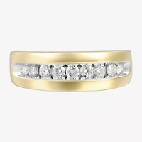 Mens 7.5MM 1/2 CT. T.W. Natural Diamond 14K Gold Wedding Band