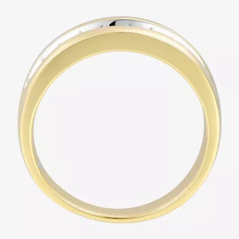 Mens 7.5MM 1/2 CT. T.W. Natural Diamond 14K Gold Wedding Band