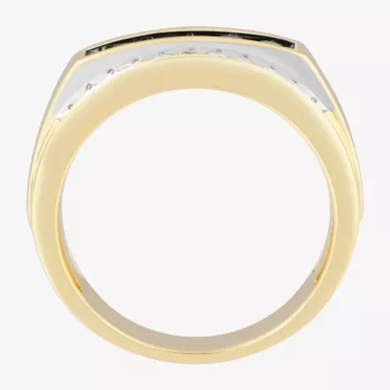 Mens 3/4 CT. T.W. Natural Diamond 10K Gold Fashion Ring