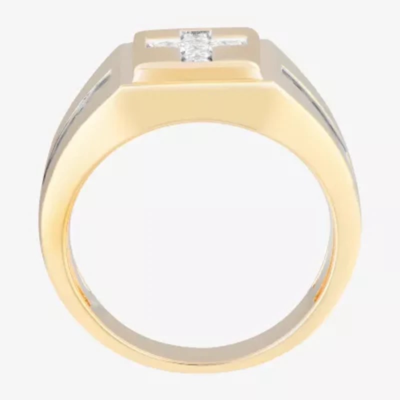 Mens 1/2 CT. T.W. Natural Diamond 10K Gold Fashion Ring
