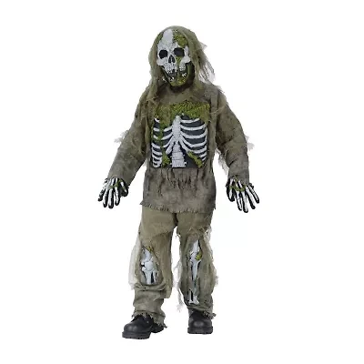 Little & Big Kid Boys Skeleton Zombie Costume