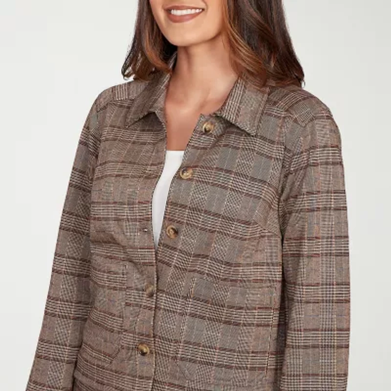 Hearts Of Palm Womens Lightweight Shirt Jacket