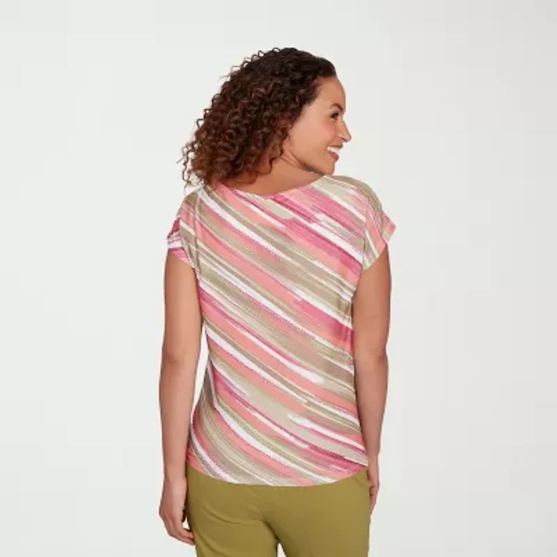 Hearts Of Palm Womens Round Neck Short Sleeve T-Shirt