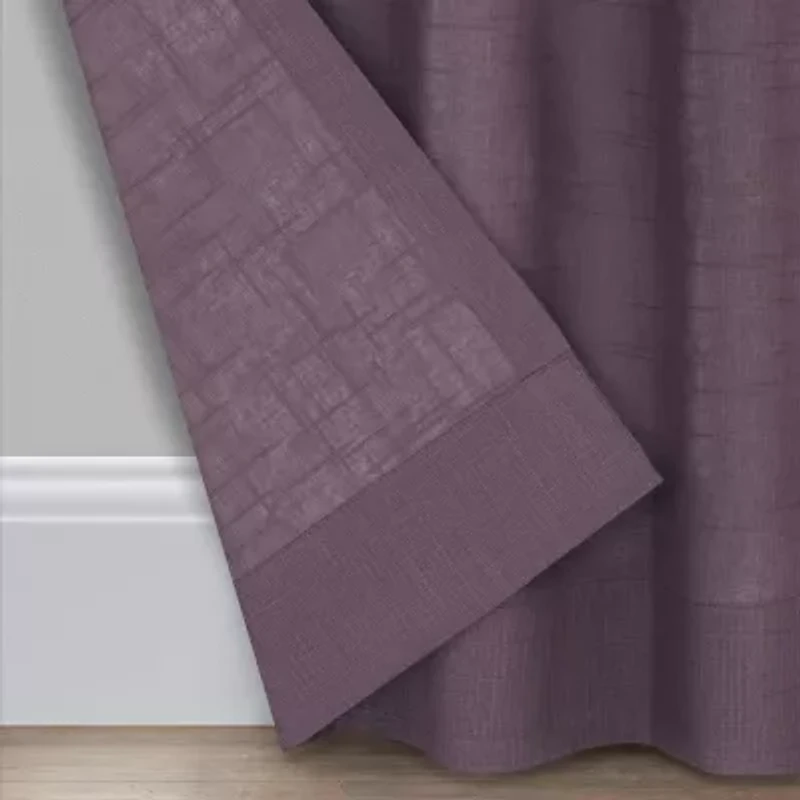 Fieldcrest Arden Solid Cotton Grommet Top Sheer Single Curtain Panel