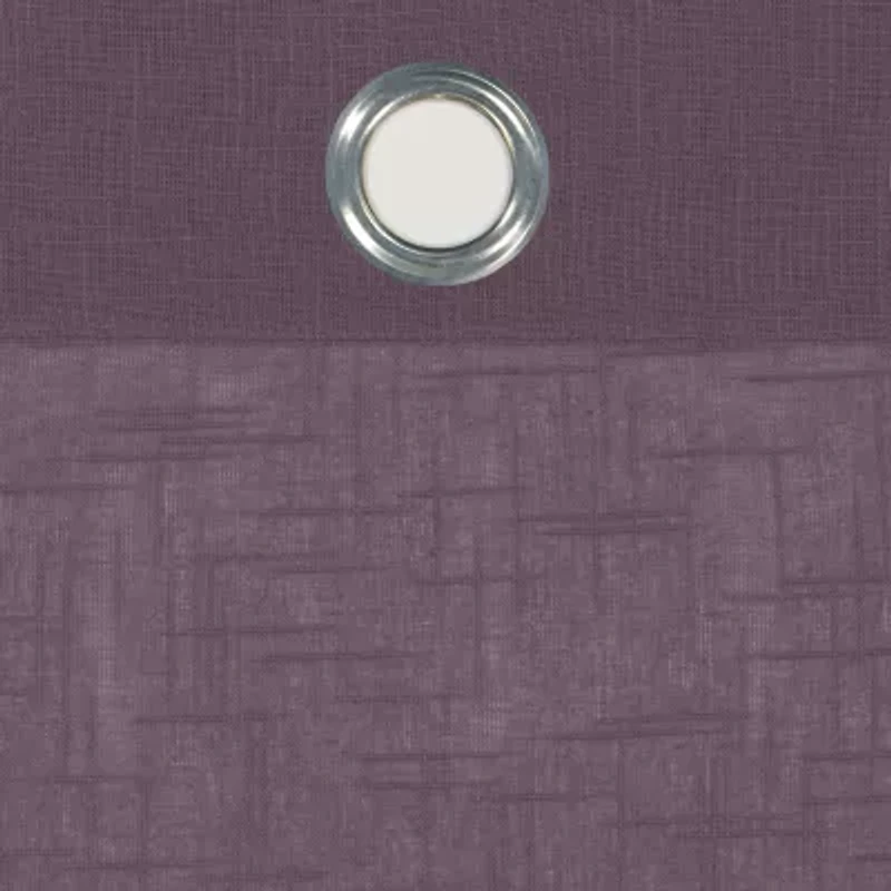 Fieldcrest Arden Solid Cotton Grommet Top Sheer Single Curtain Panel