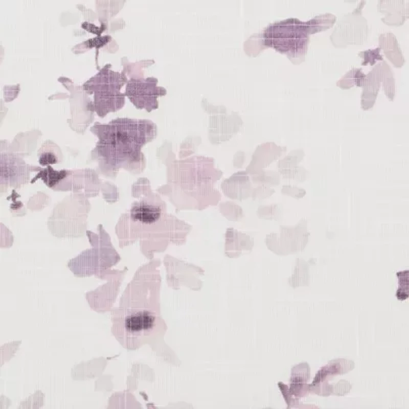 Fieldcrest Arden Watercolor Bouquet Cotton Grommet Top Sheer Single Curtain Panel