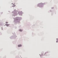 Fieldcrest Arden Watercolor Bouquet Cotton Grommet Top Sheer Single Curtain Panel