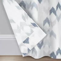 Fieldcrest Arden Modern Herringbone Cotton Grommet Top Sheer Single Curtain Panel