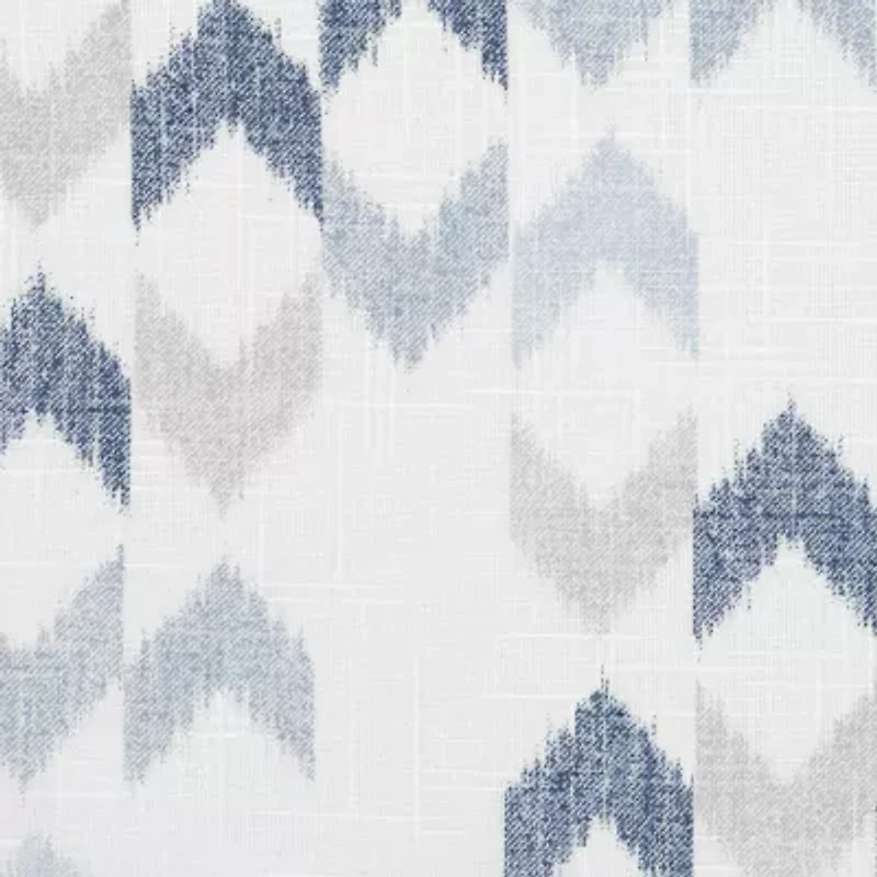 Fieldcrest Arden Modern Herringbone Cotton Grommet Top Sheer Single Curtain Panel