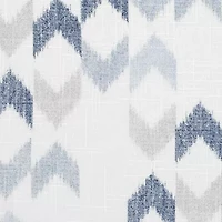 Fieldcrest Arden Modern Herringbone Cotton Grommet Top Sheer Single Curtain Panel