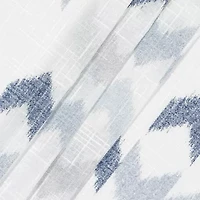 Fieldcrest Arden Modern Herringbone Cotton Grommet Top Sheer Single Curtain Panel