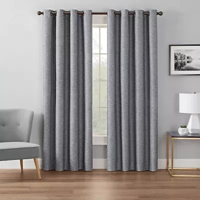 Eclipse Andes Grommet Top Energy Saving 100% Blackout Single Curtain Panel