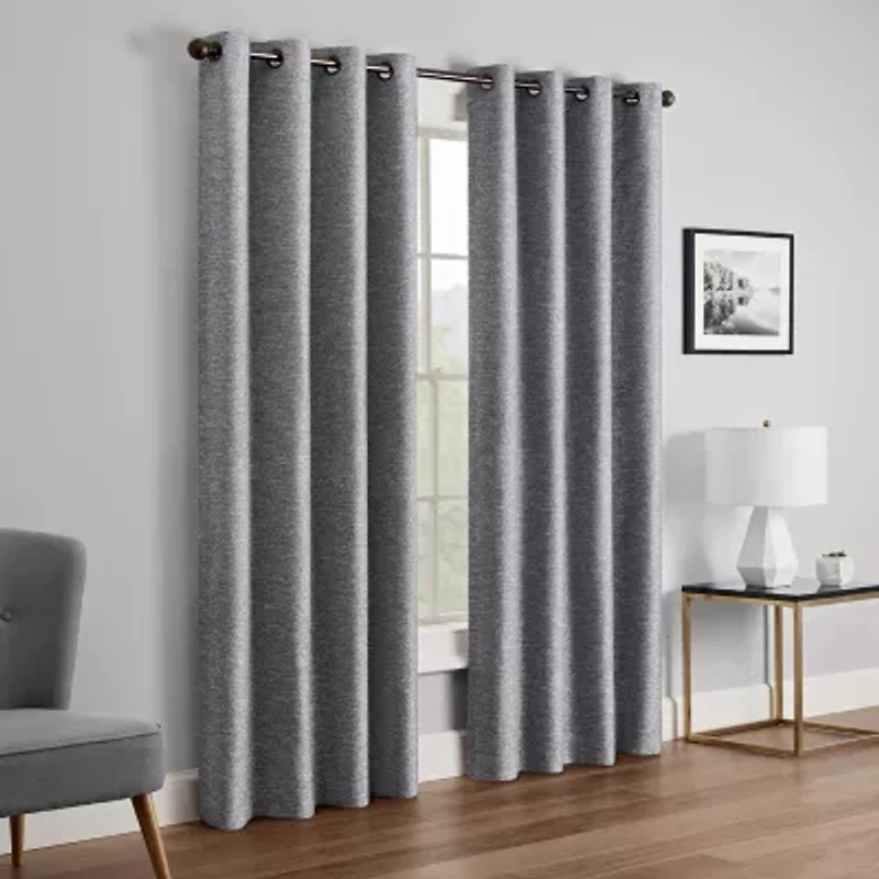 Eclipse Andes Grommet Top Energy Saving 100% Blackout Single Curtain Panel