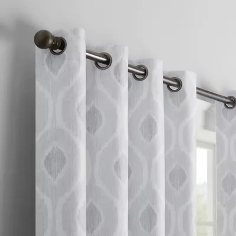 Eclipse Andes Geo Grommet Top Energy Saving 100% Blackout Single Curtain Panel