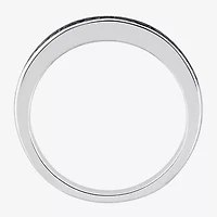 Midnight Black Womens 2MM 1/10 CT. T.W. Natural Diamond Sterling Silver Wedding Band