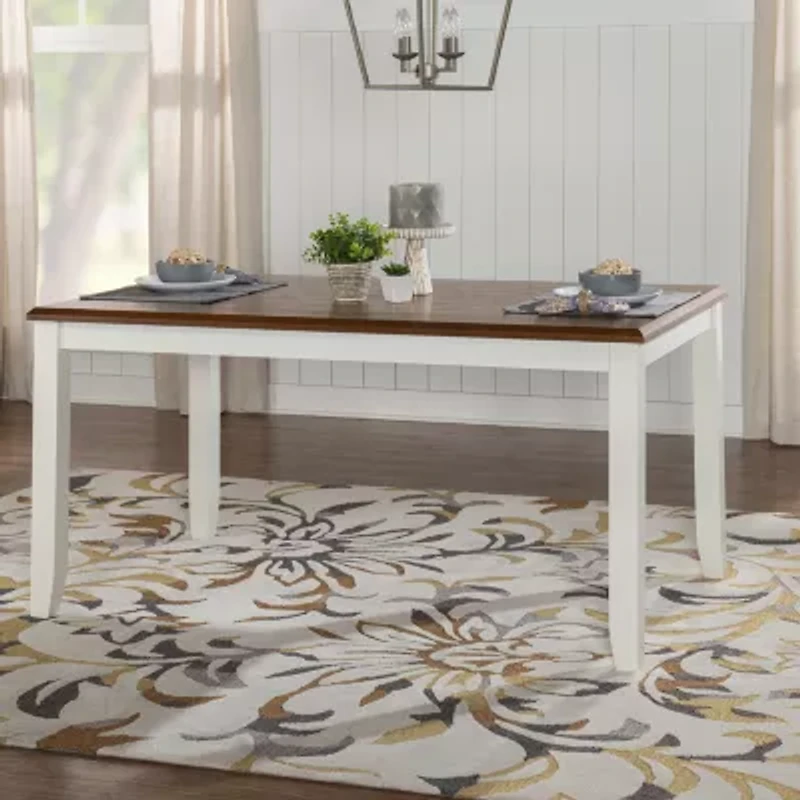 Janisse Rectangular Wood-Top Dining Table