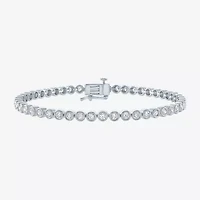 (G-H / Si2-I1) Womens 2 CT. T.W. Lab Grown Diamond 10K Gold 7.25 Inch Tennis Bracelet