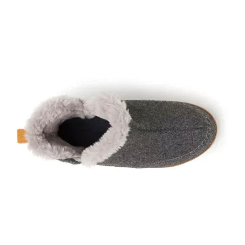 Dearfoams Mens Memory Foam Bootie Slippers