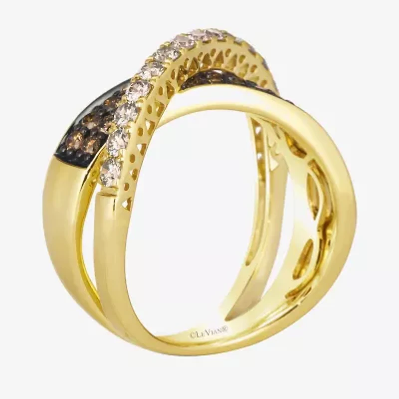 Le Vian® Ring featuring 1/2 CT. Nude Diamonds™ 5/8 Chocolate Diamonds® set 14K Honey or Strawberry Gold™