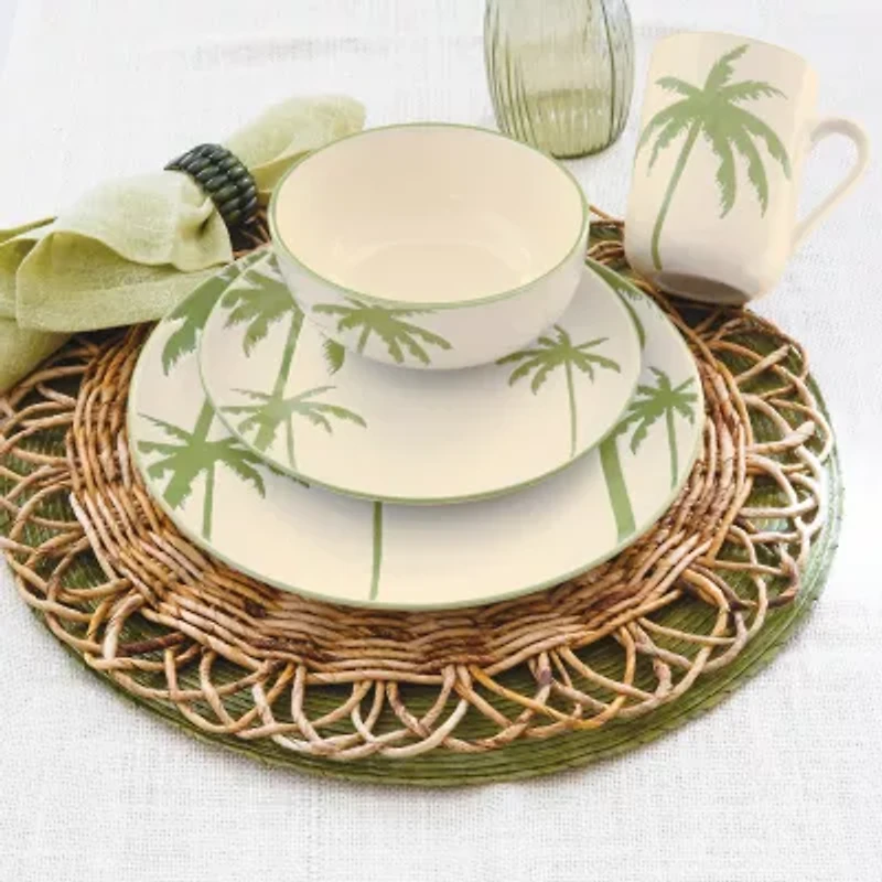 Baum Palm Tree Breeze 16-pc. Ceramic Dinnerware Set