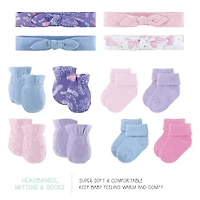 The Peanutshell Purple Butterfly Baby Girls 30-pc. Clothing Set