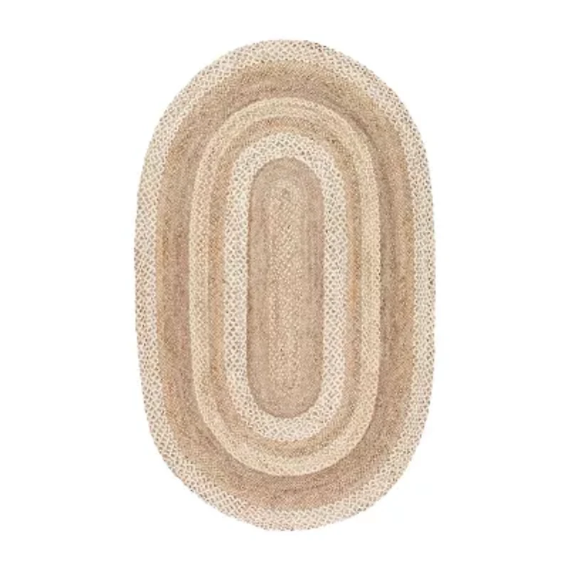 nuLoom Charlene Braided Border Jute Rug