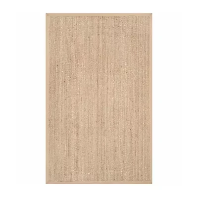 nuLoom Elijah Seagrass with Border Rug