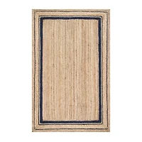 nuLoom Braided Rikki Border Jute Rug