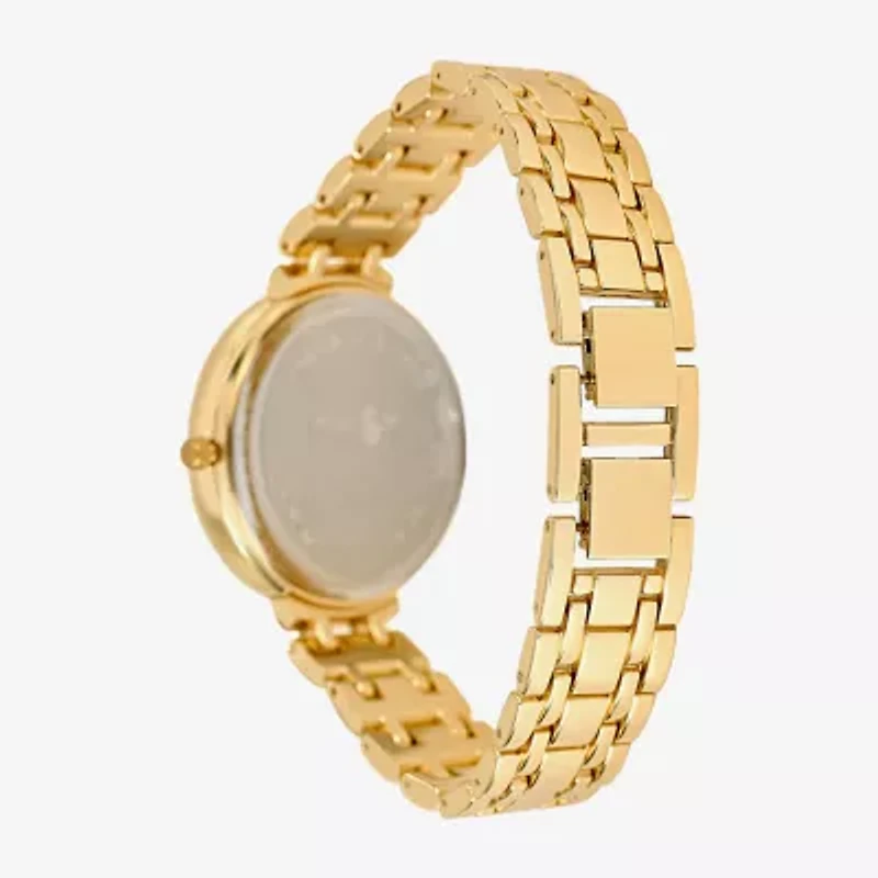 Womens Crystal Accent Gold Tone 5-pc. Watch Boxed Set A1306g-42-A27