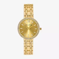 Womens Crystal Accent Gold Tone 5-pc. Watch Boxed Set A1306g-42-A27