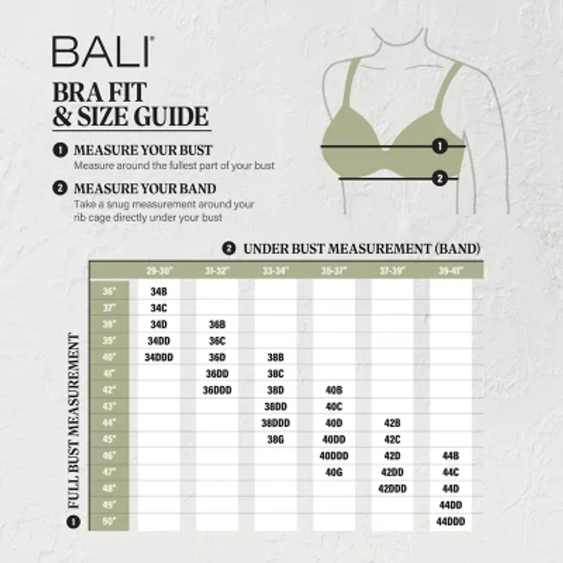 Bali Passion For Comfort® Seamless Full Coverage Underwire Minimizer Bra 3385