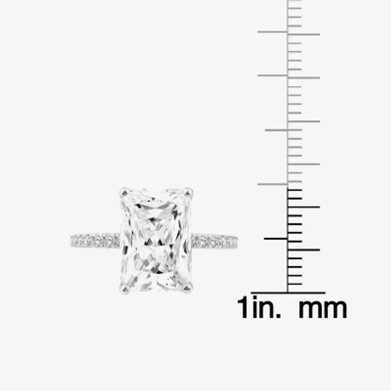 Grown Gorgeous (F,Vs2) Womens 4 7/8 Ct. T.W. Lab White Diamond 14K Gold Rectangular Side Stone Engagement Ring