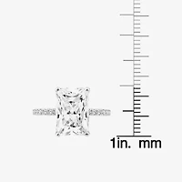 Grown Gorgeous (F,Vs2) Womens 4 7/8 Ct. T.W. Lab White Diamond 14K Gold Rectangular Side Stone Engagement Ring